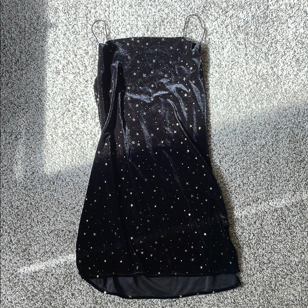 Elegant Black Starry Dress